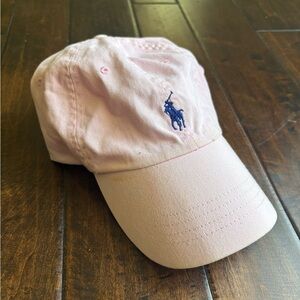 Polo Ralph Lauren Leather Strapback Hat in Pink